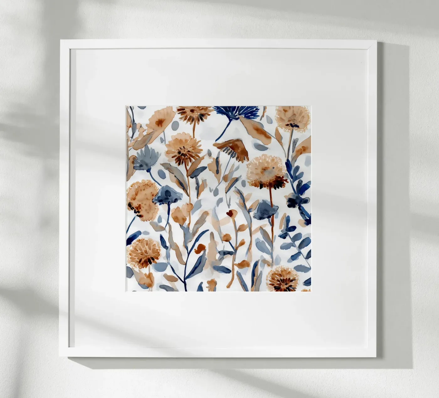 Indigo & Ochre Bloom poster da Sophia Calder Studio