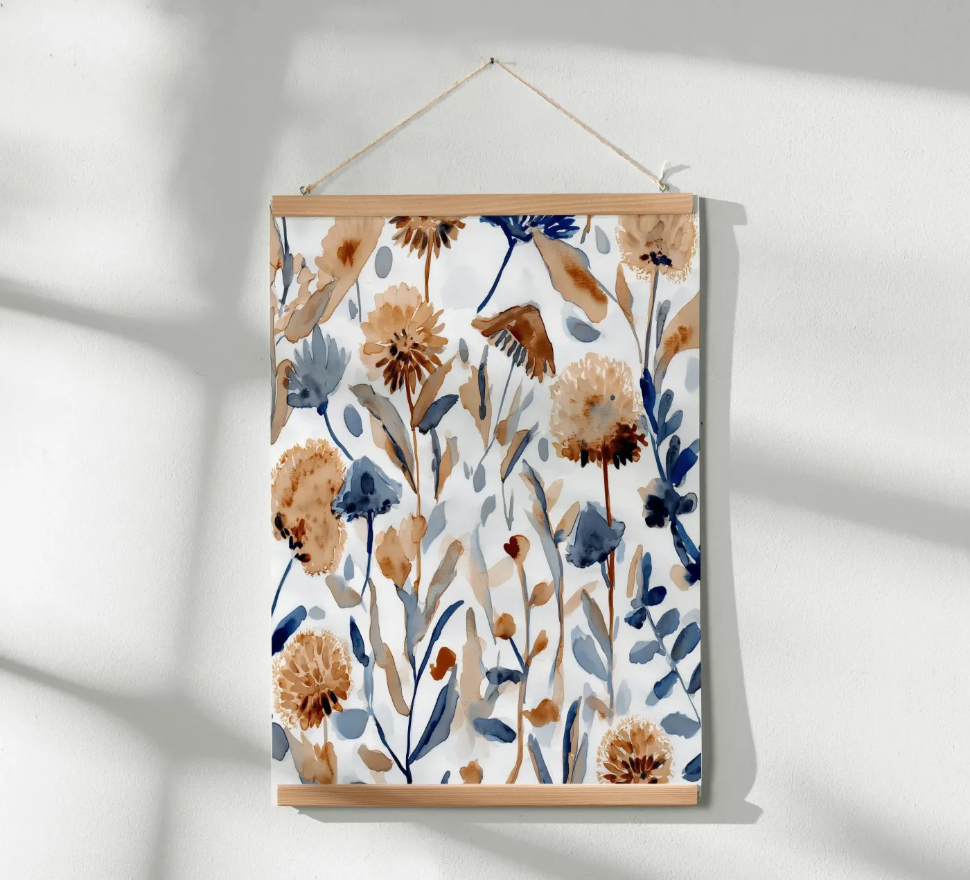 Indigo & Ochre Bloom poster da Sophia Calder Studio