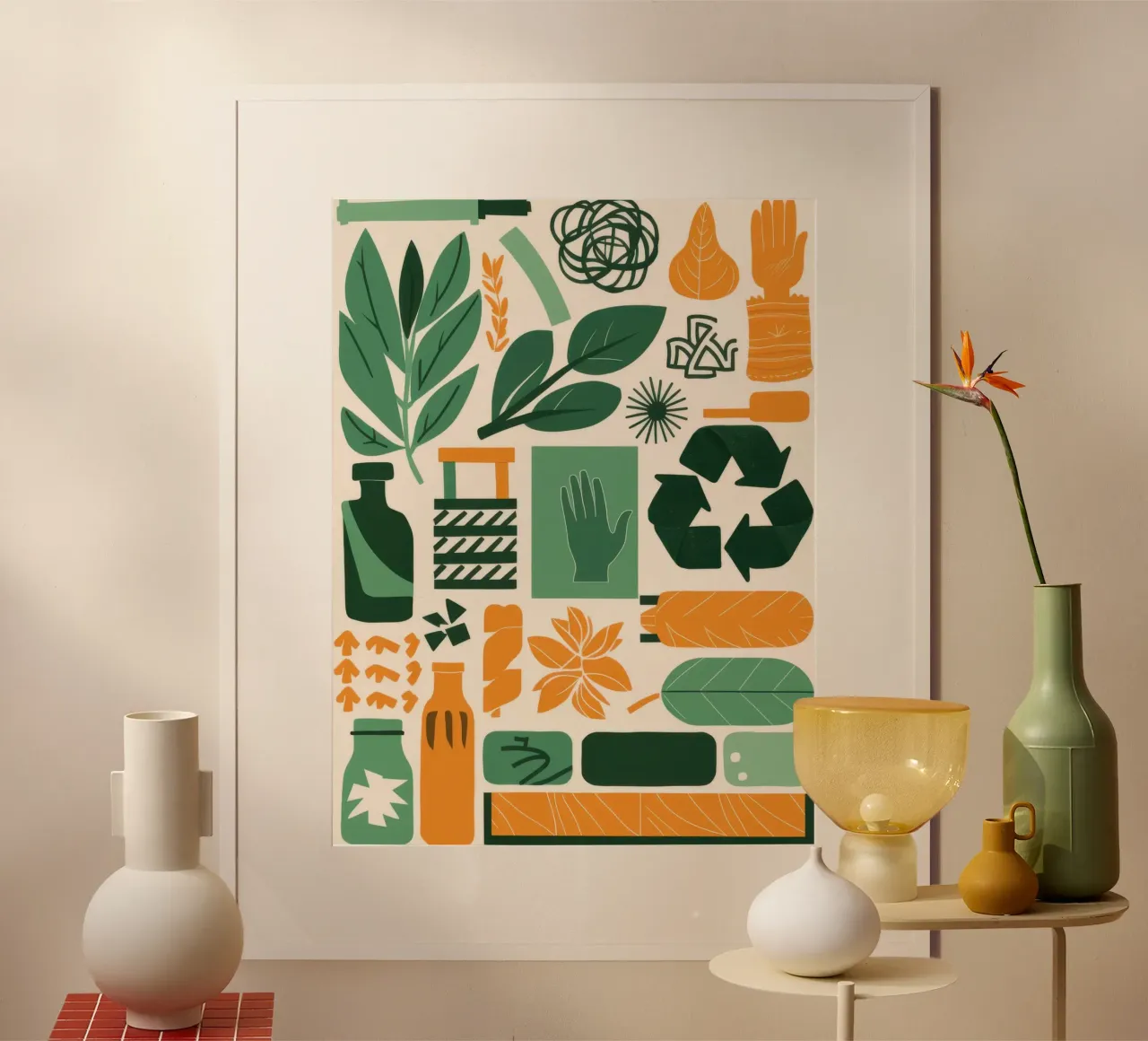 Rete ecologica verde poster con telaio in alluminio da Frosh Pallete