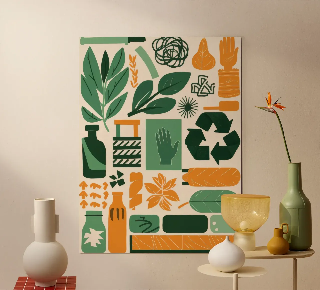 Rete ecologica verde poster con telaio in alluminio da Frosh Pallete
