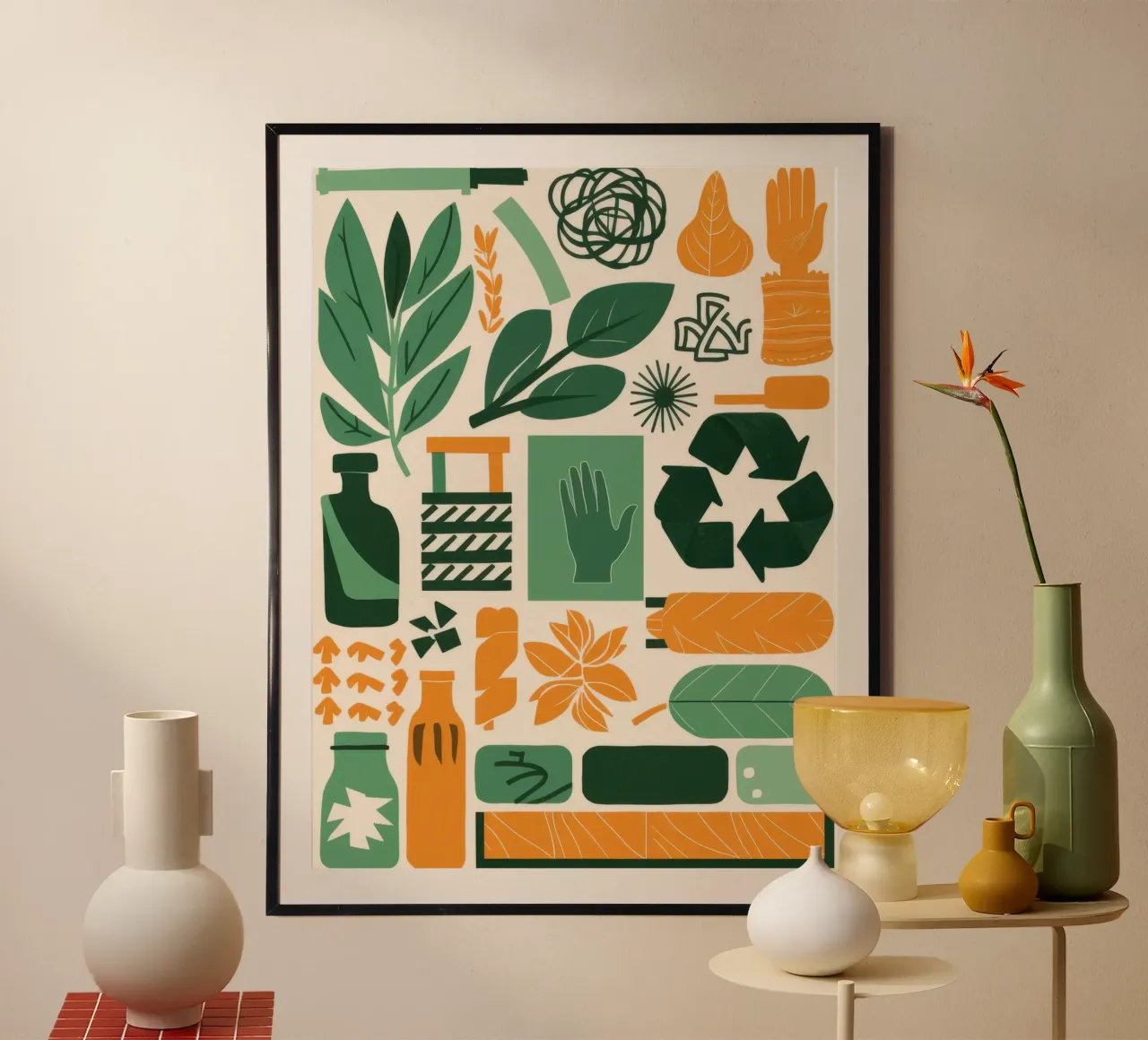 Rete ecologica verde poster con telaio in alluminio da Frosh Pallete