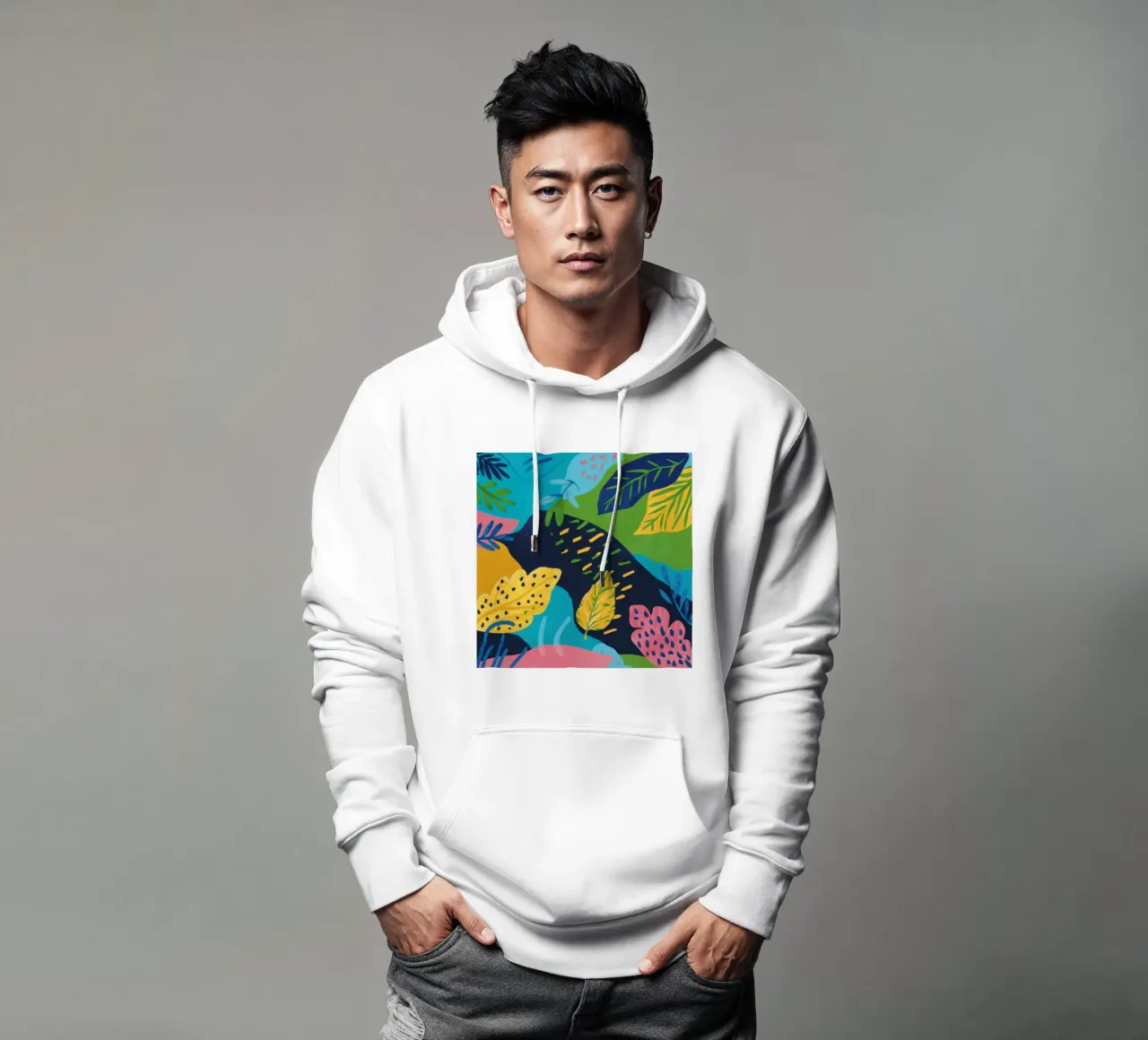 Paesaggio a colori fluidi felpa con cappuccio da Solar Paint