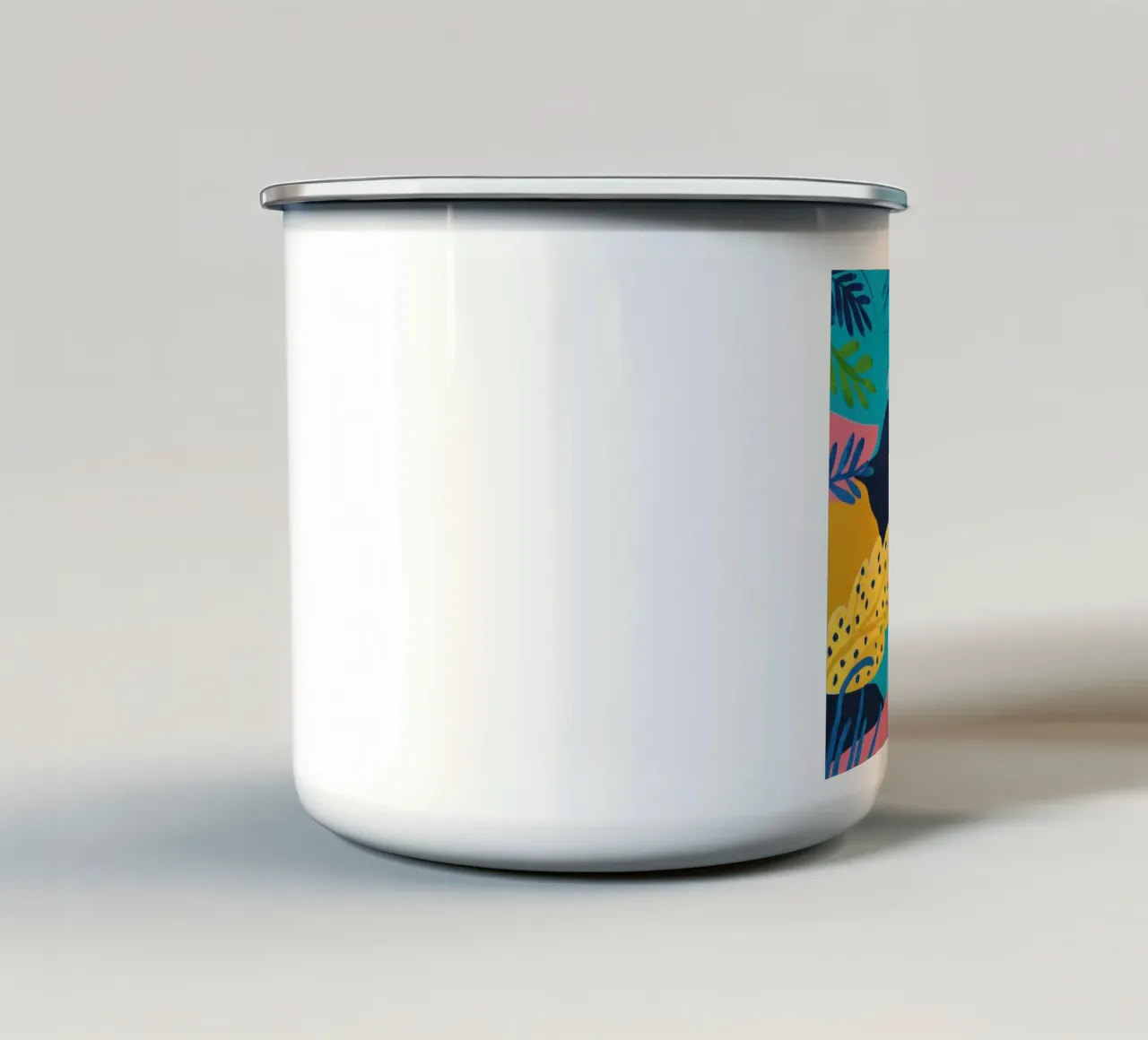 Paesaggio a colori fluidi tazza in smalto da Solar Paint