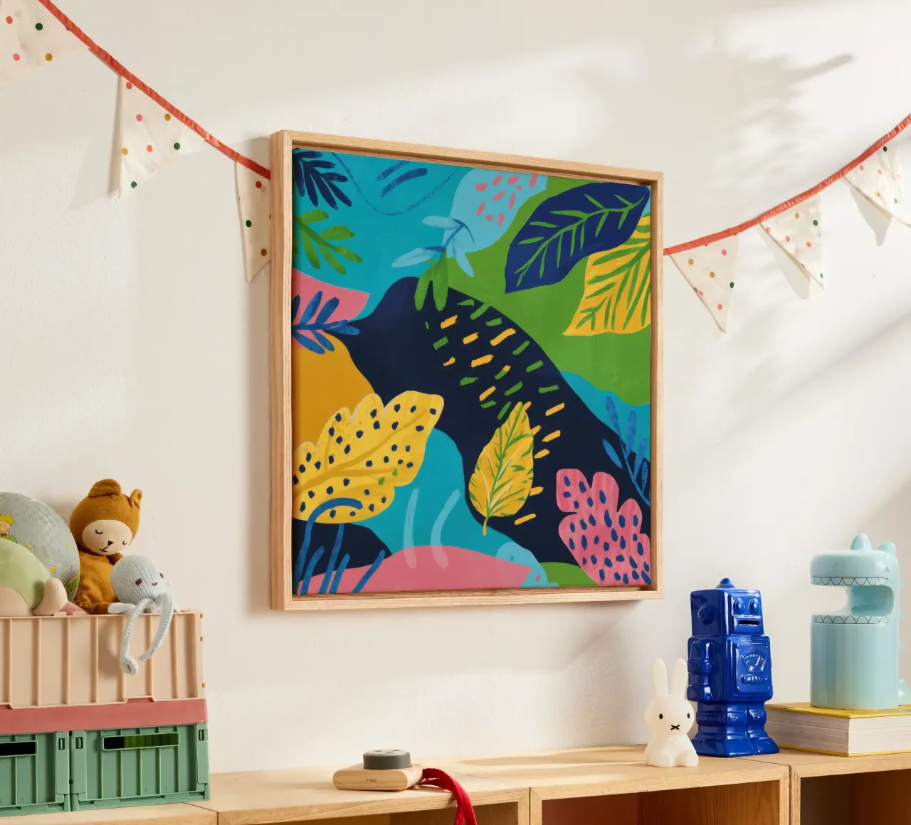 Paesaggio a colori fluidi tela con Cornice a cassetta da Solar Paint