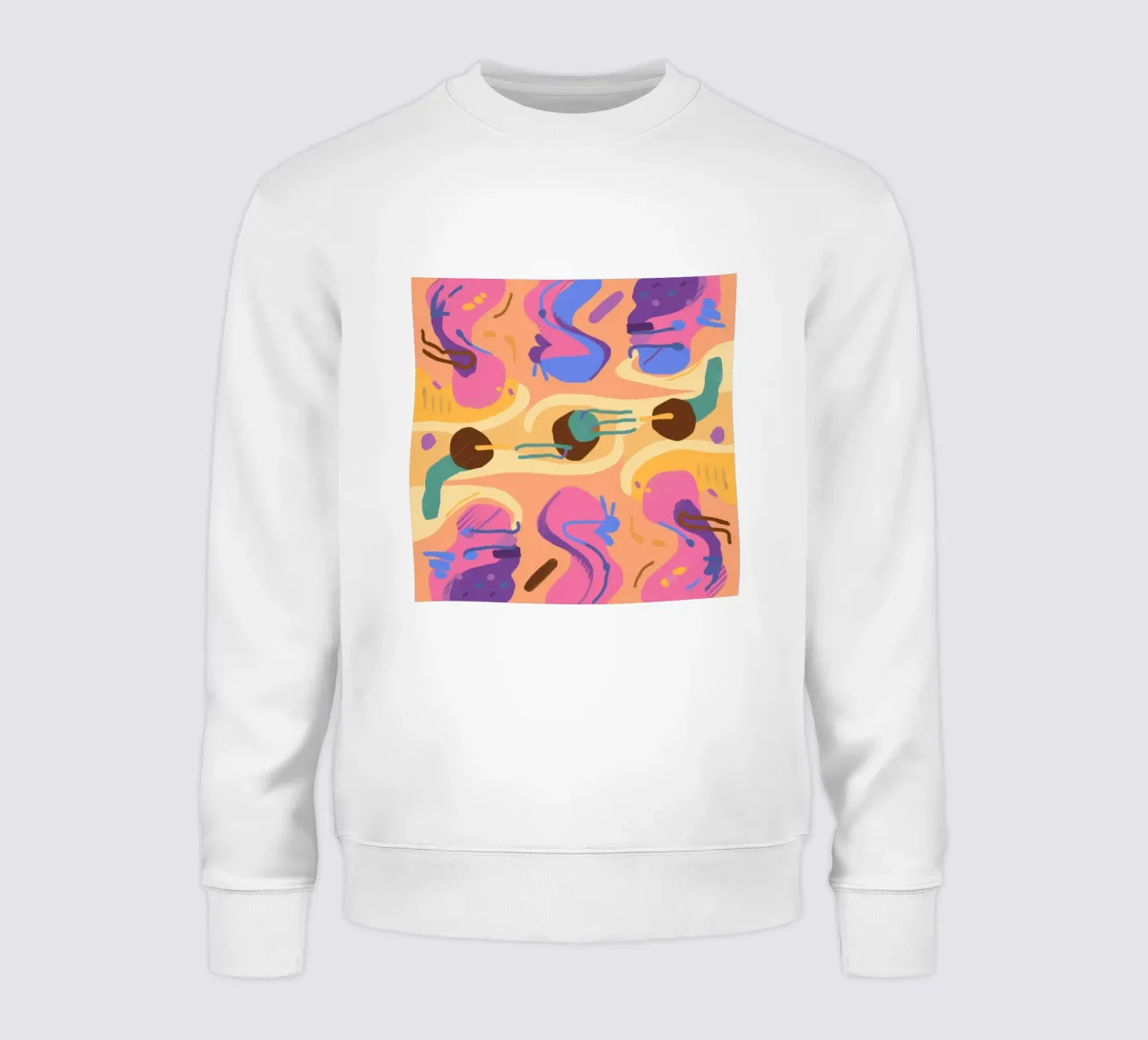 Facce astratte giocose felpa da Line Fable