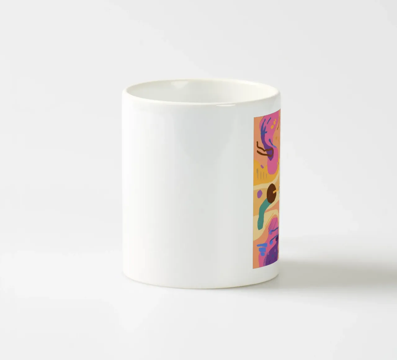 Facce astratte giocose tazza in ceramica da Line Fable