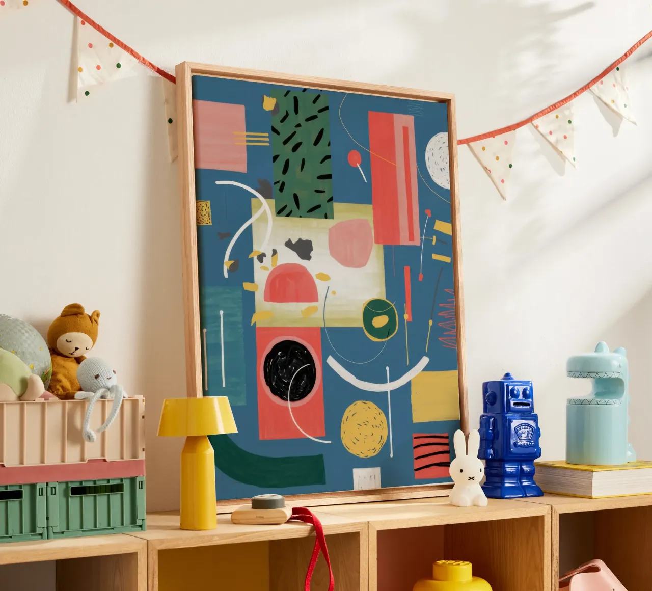 Abstracte stedelijke geometrie canvas met Baklijst van Frosh Pallete