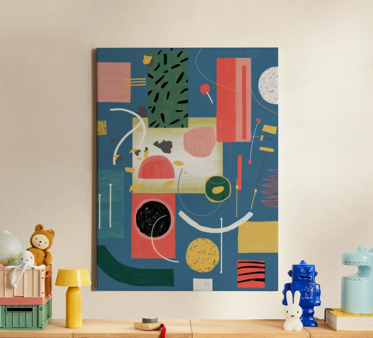 Abstracte stedelijke geometrie canvas met Baklijst van Frosh Pallete