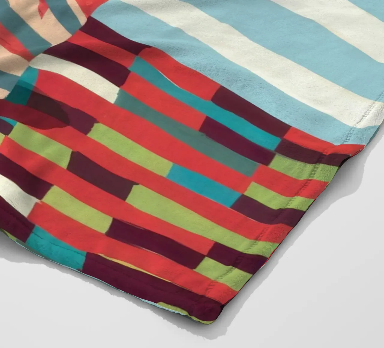 Gestreifte Pflanze Stillstand Fleecedecke von Solar Paint