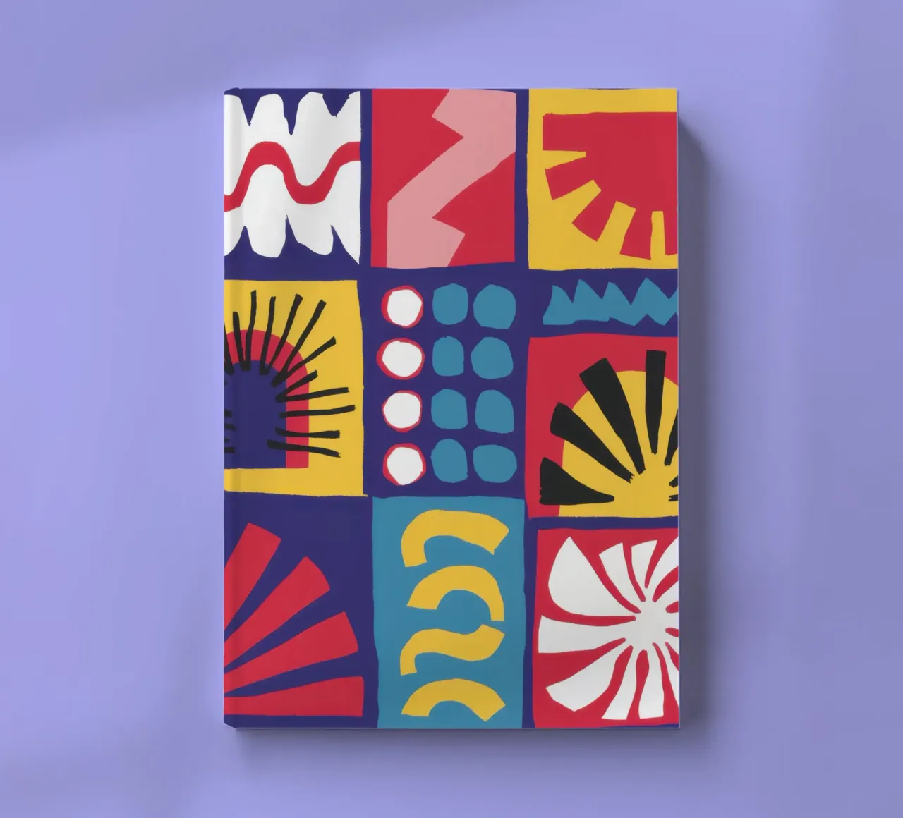 Folk Art Pattern Grid notebook by Line Fable