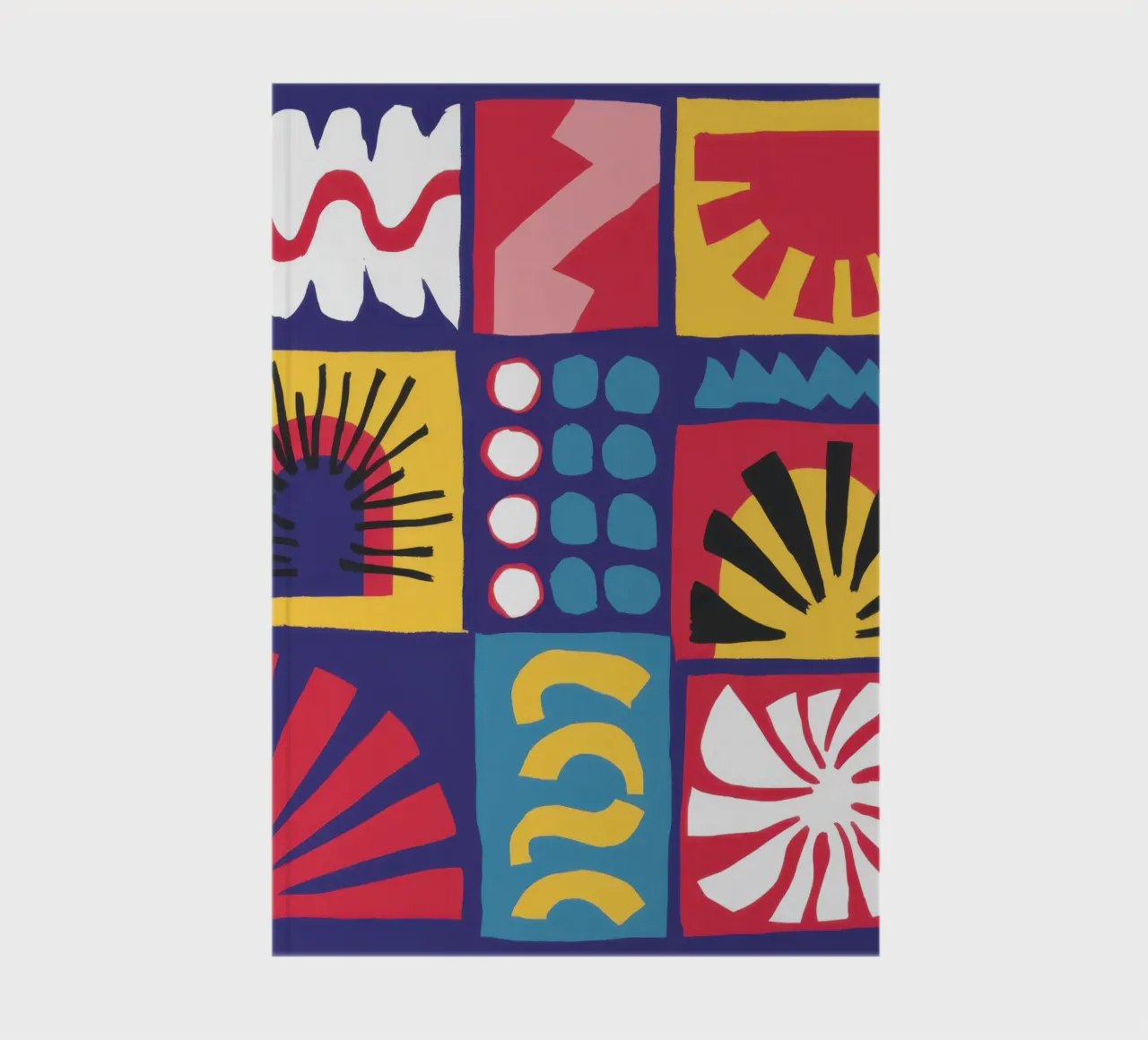 Folk Art Pattern Grid notebook by Line Fable