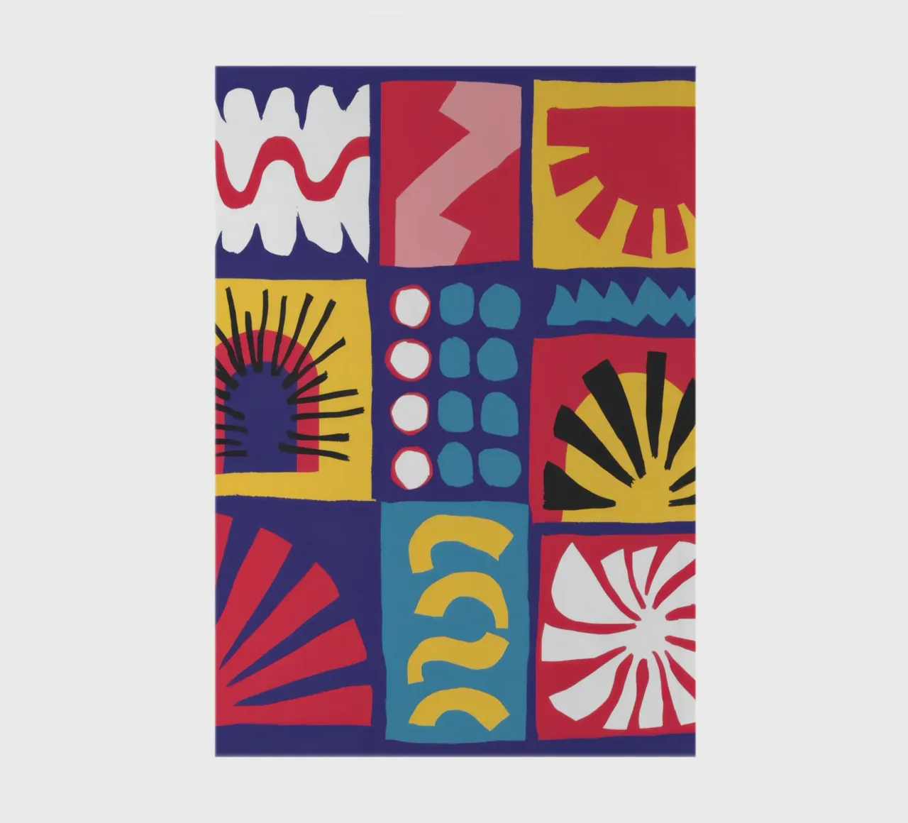 Folk Art Pattern Grid notebook by Line Fable
