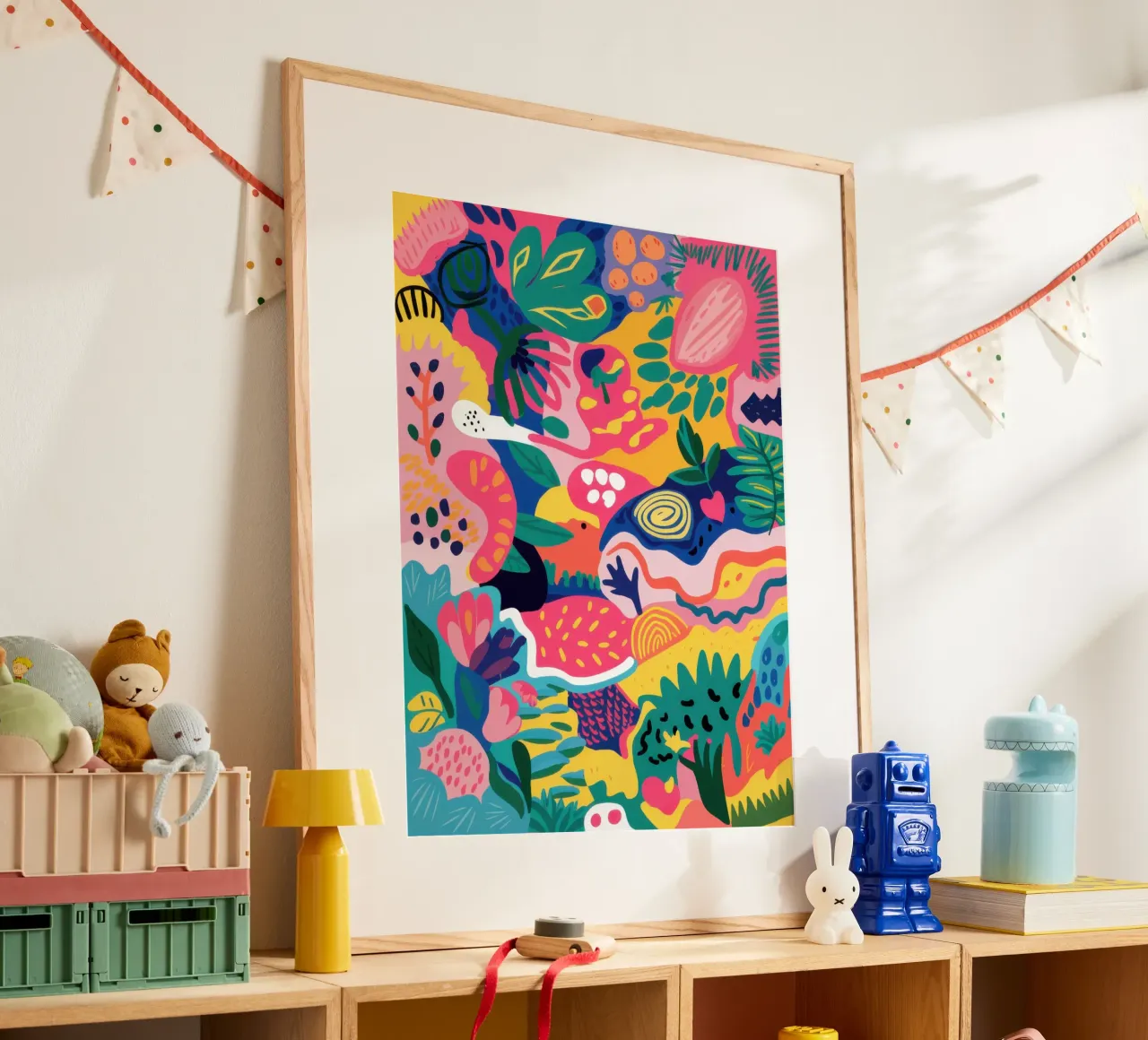 Giardino di corallo psichedelico poster con telaio in alluminio da Frosh Pallete