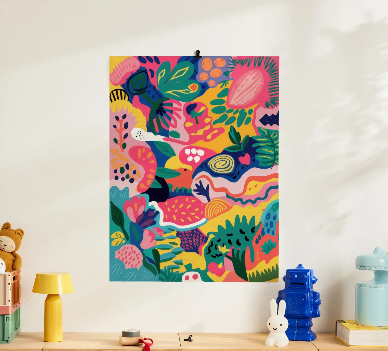 Giardino di corallo psichedelico poster con telaio in alluminio da Frosh Pallete