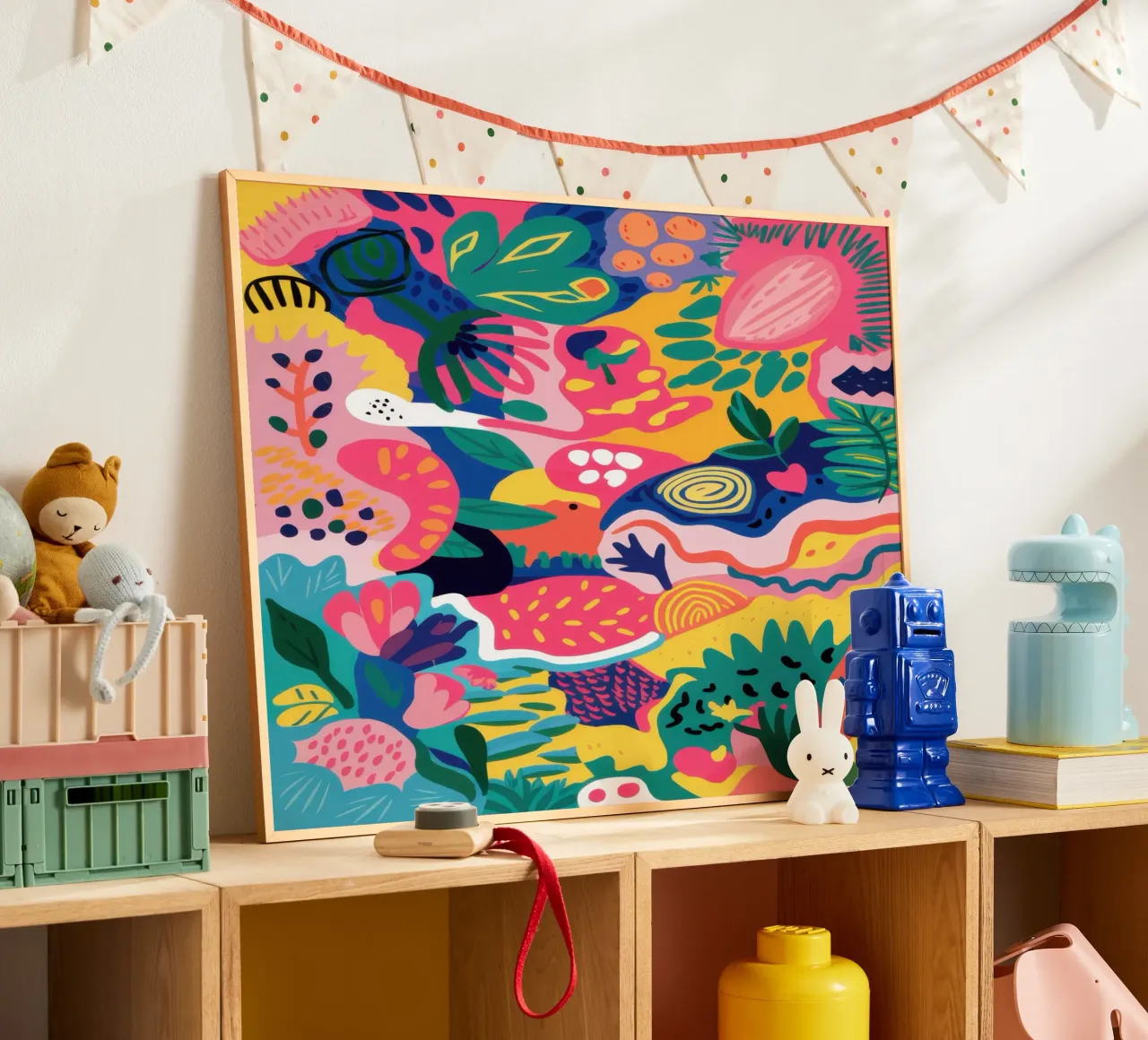 Giardino di corallo psichedelico poster con telaio in alluminio da Frosh Pallete