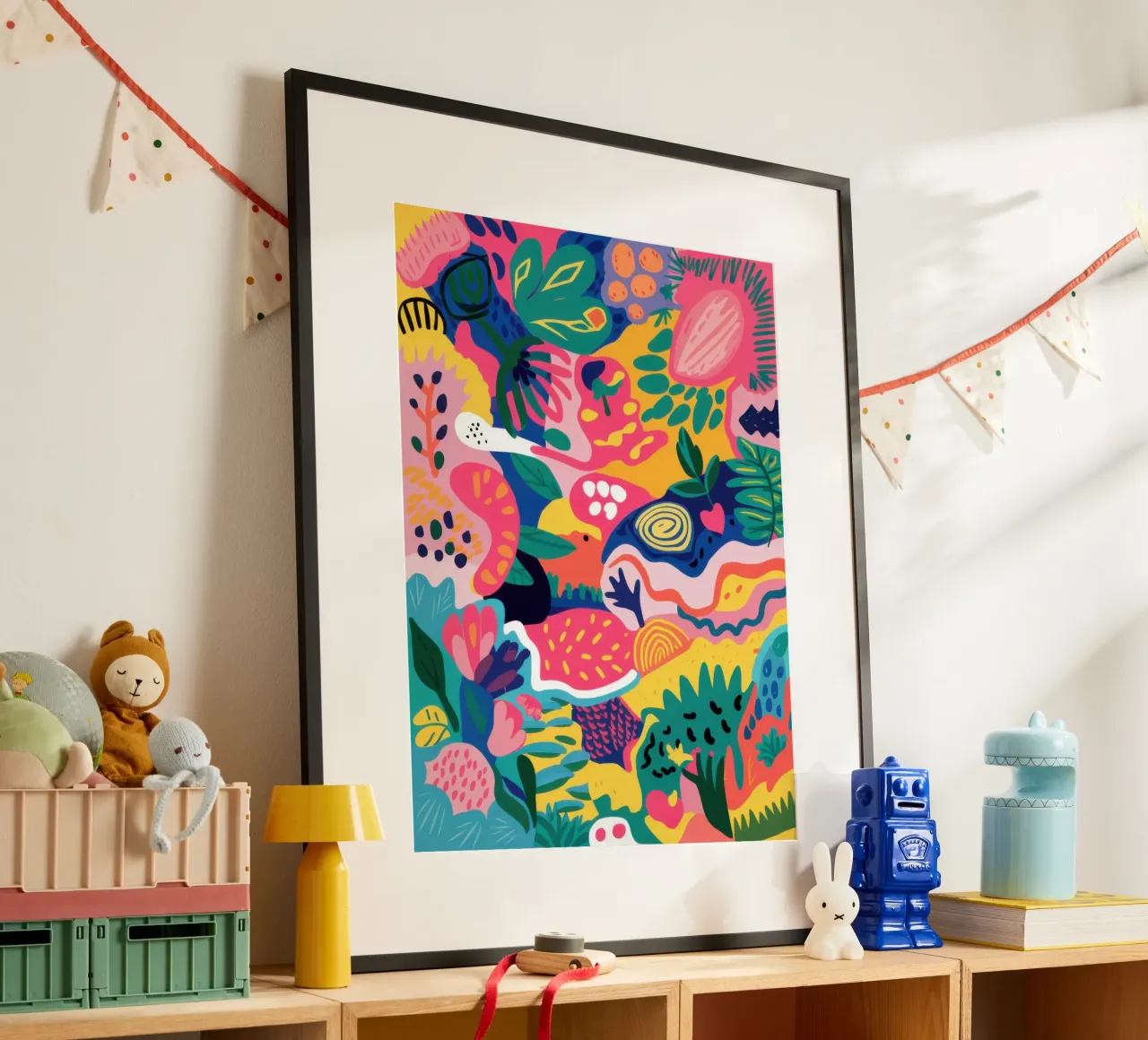 Giardino di corallo psichedelico poster con telaio in alluminio da Frosh Pallete