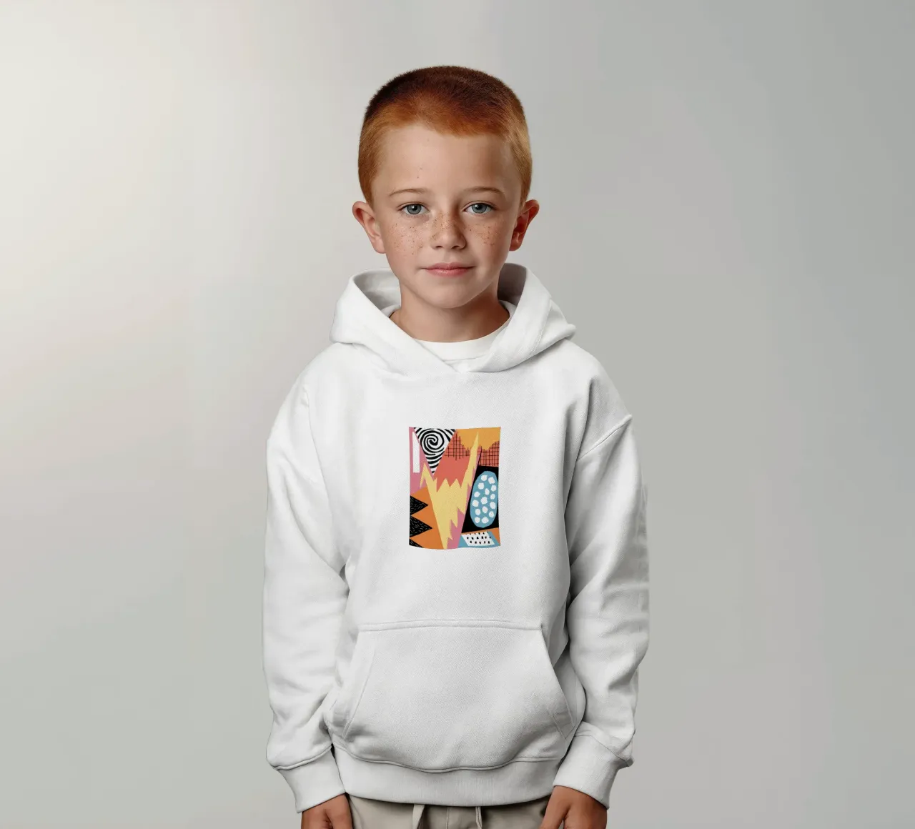 Gioco di forme moderniste felpa bambino con cappuccio da Frosh Pallete