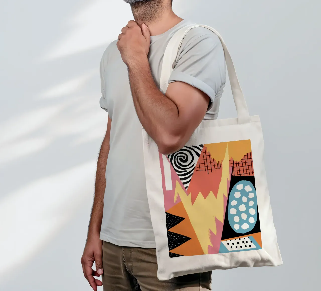 Gioco di forme moderniste borsa in juta da Frosh Pallete
