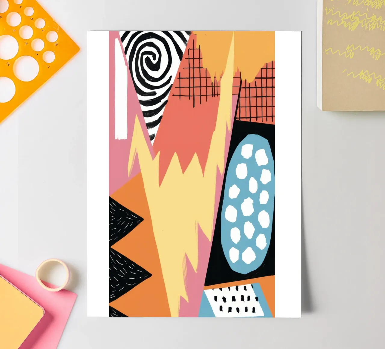 Gioco di forme moderniste foglio adesivo da Frosh Pallete