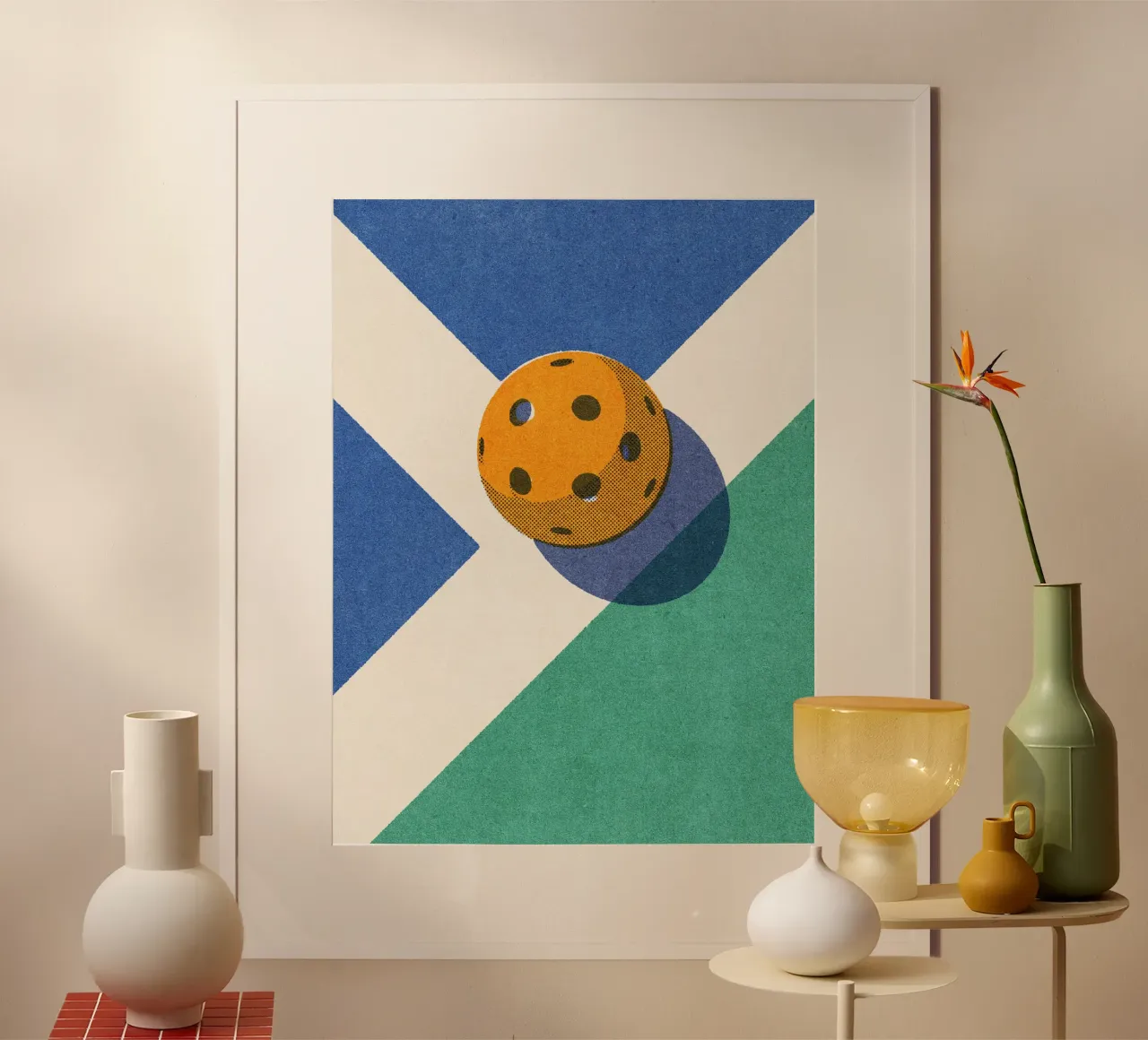 BALLS - Pickleball - I poster con telaio in alluminio da DANIEL COULMANN