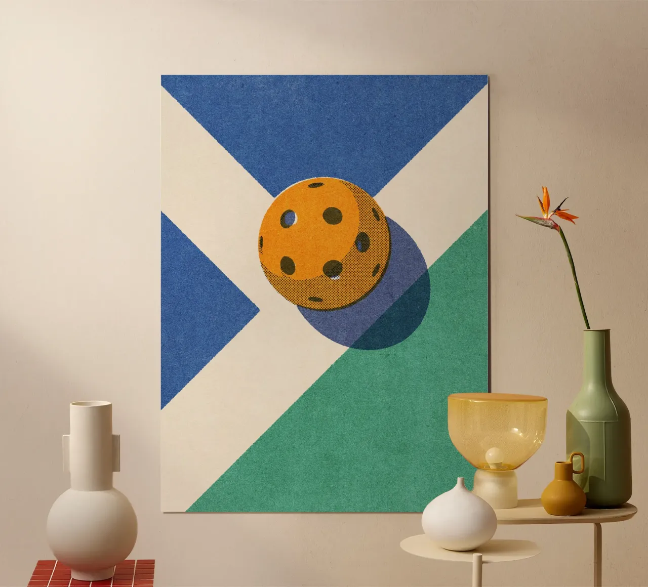 BALLS - Pickleball - I poster con telaio in alluminio da DANIEL COULMANN
