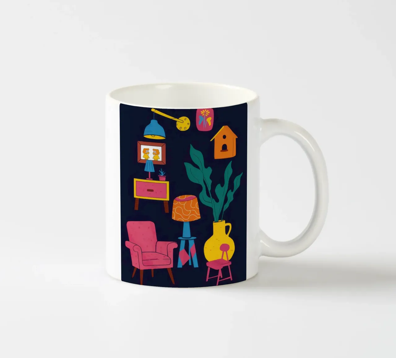 Gemütliche Nacht Interieur Keramik Tasse von Lunar Valentina