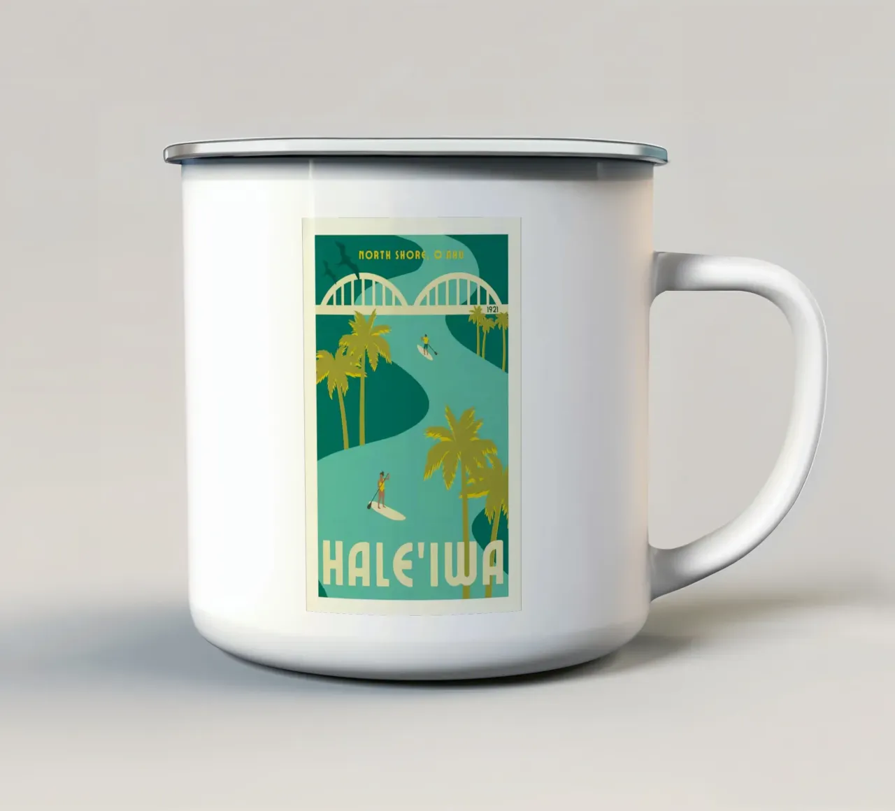 Retro North Shore tazza in smalto da sayre shop