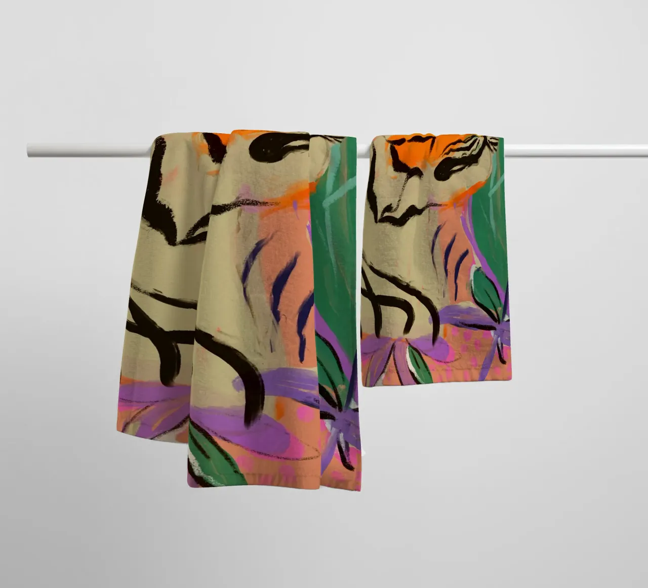 Tiger In Jungle asciugamano da bagno da treechild