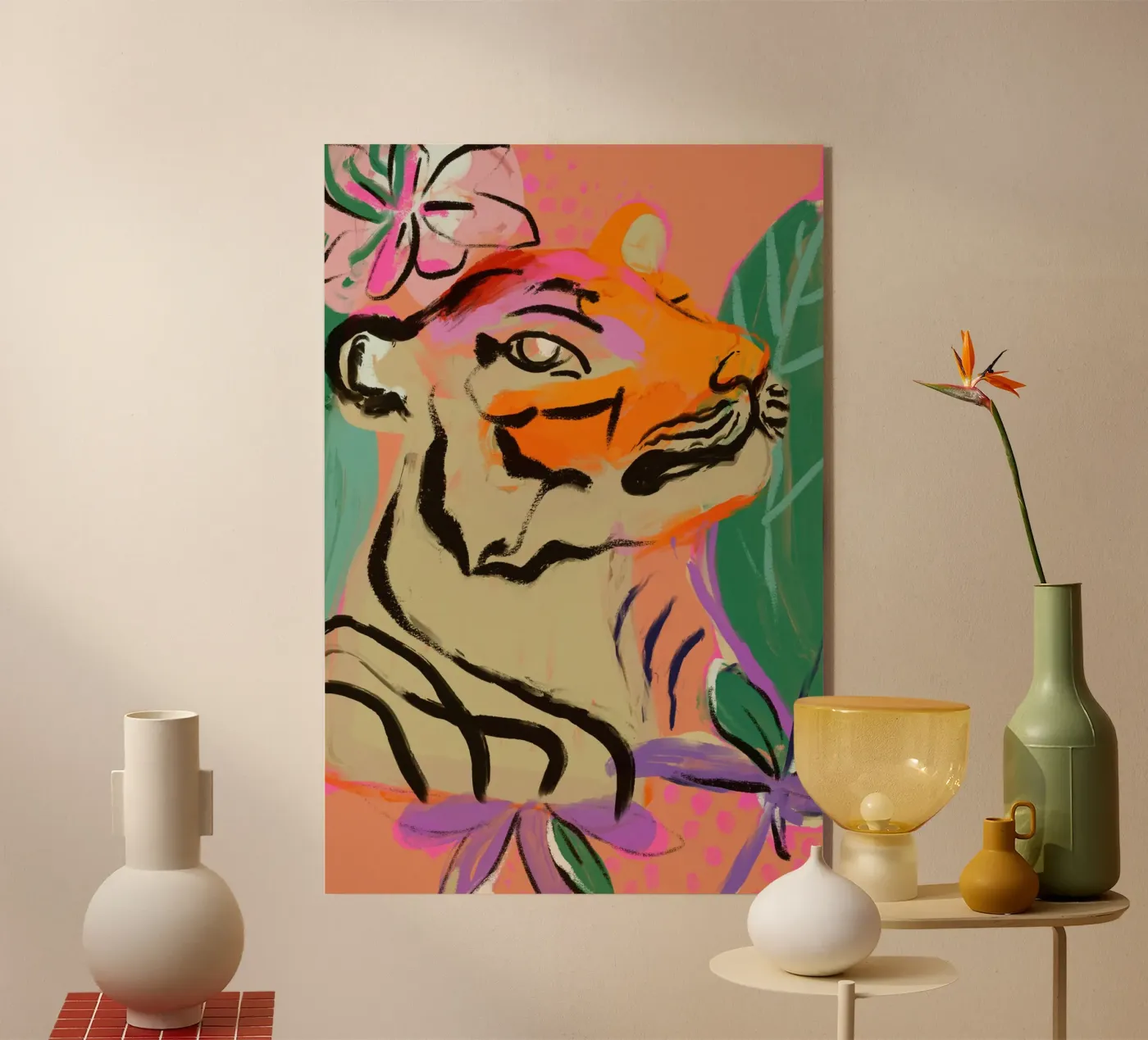 Tiger In Jungle plexiglass da treechild