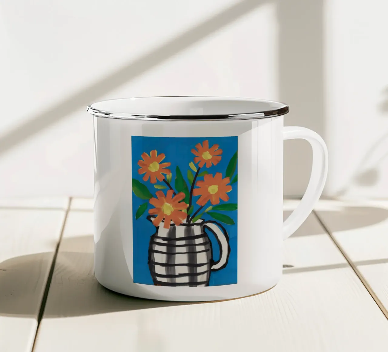 Scacchiera Bloom Pop tazza in smalto da Frosh Pallete