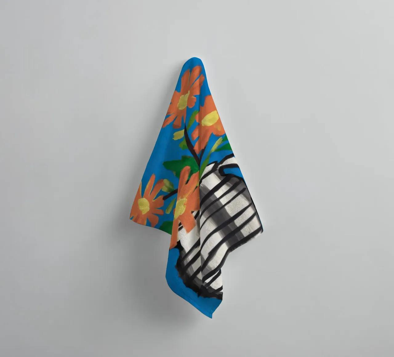 Checkerboard Bloom Pop towel by Frosh Pallete