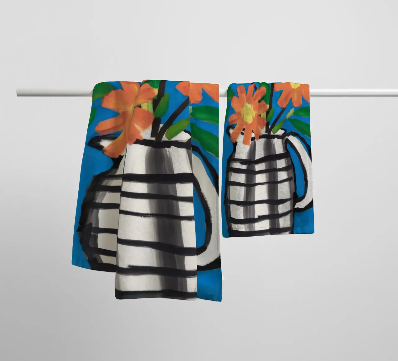 Checkerboard Bloom Pop towel by Frosh Pallete