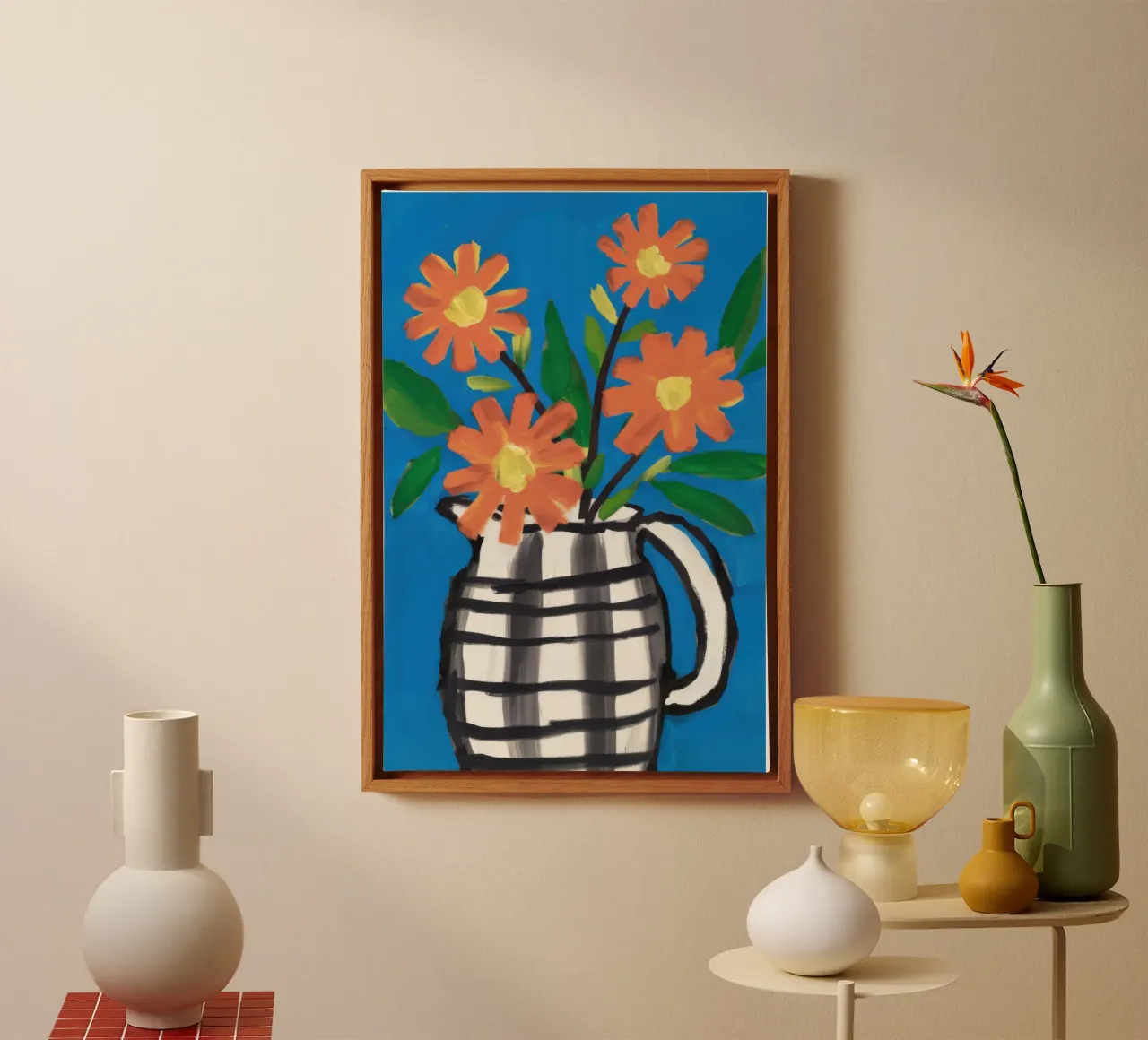Scacchiera Bloom Pop tela con Cornice a cassetta da Frosh Pallete