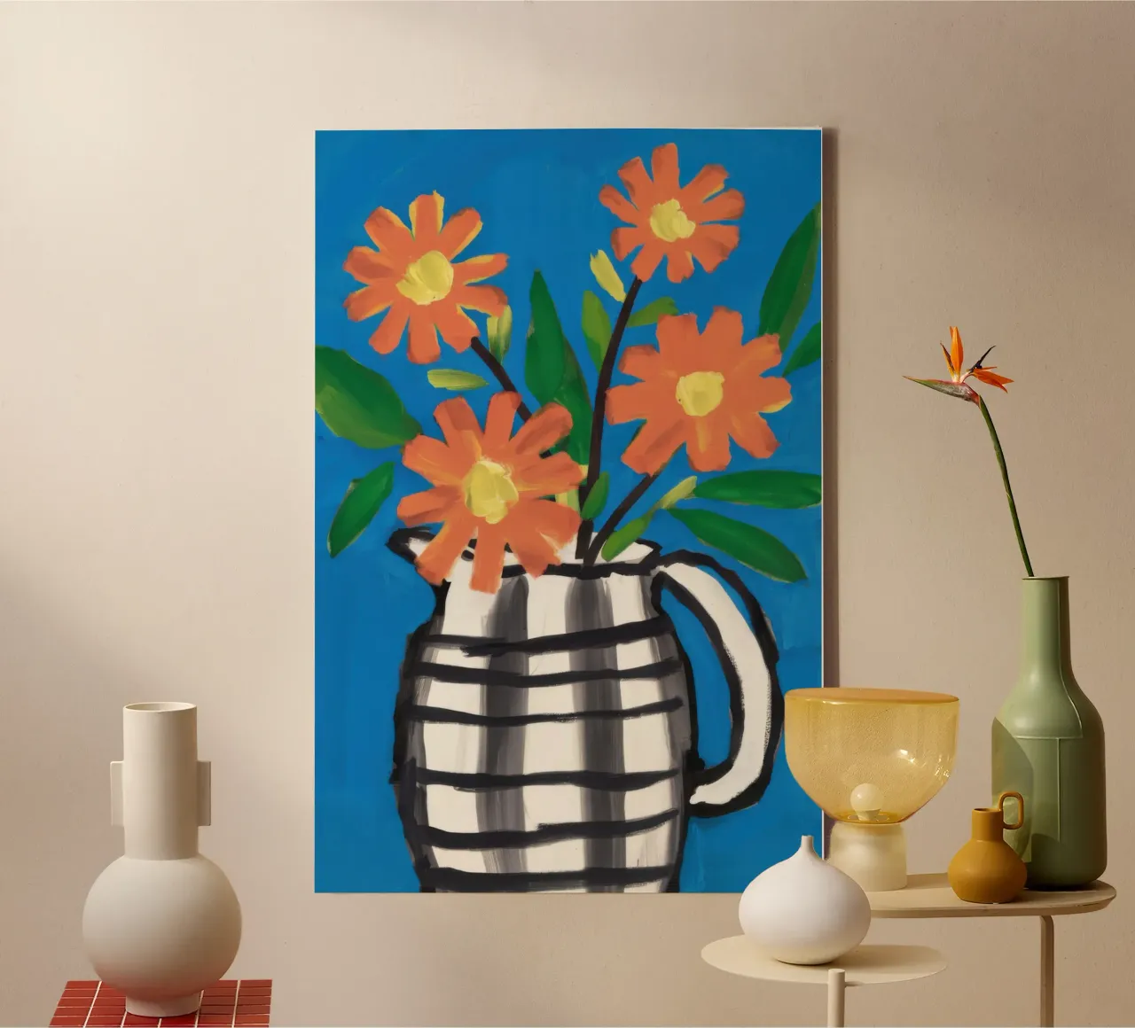 Scacchiera Bloom Pop tela con Cornice a cassetta da Frosh Pallete