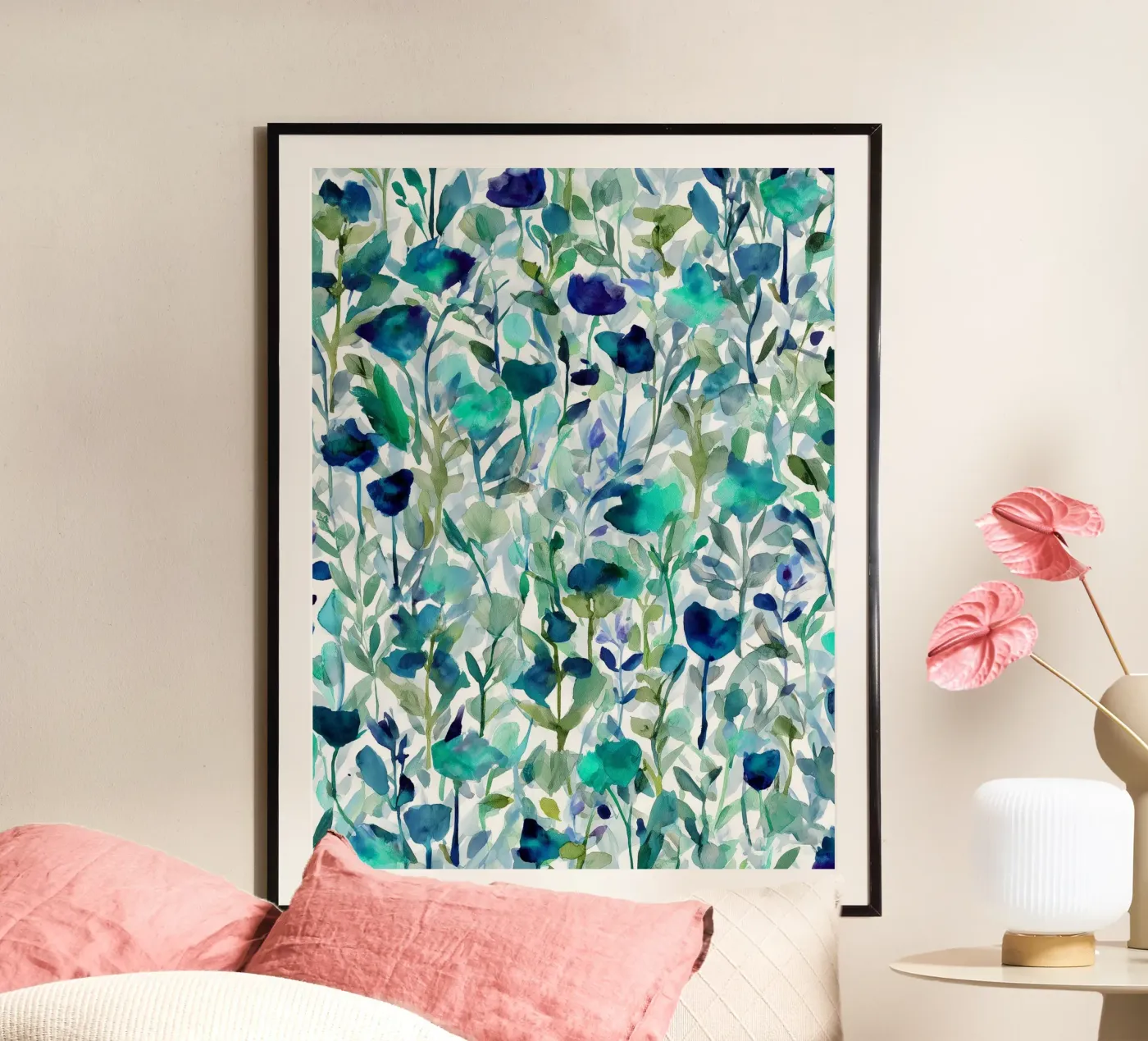 Saffier baldakijn poster van Sophia Calder Studio