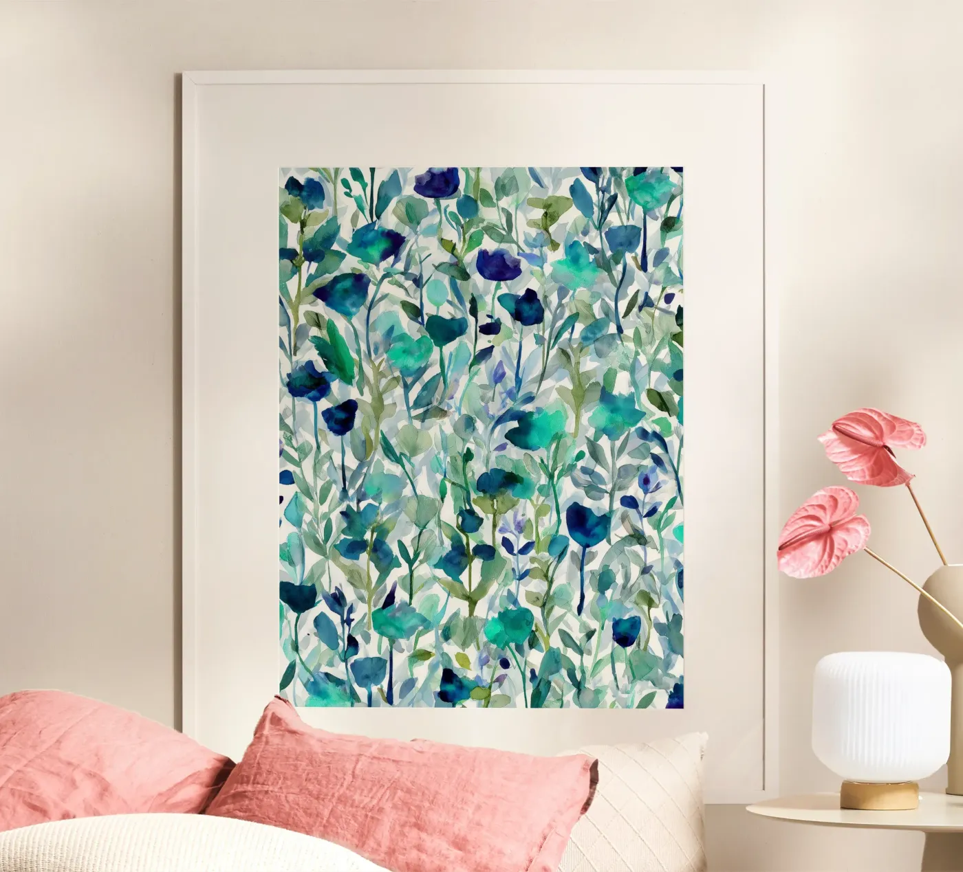 Saffier baldakijn poster van Sophia Calder Studio