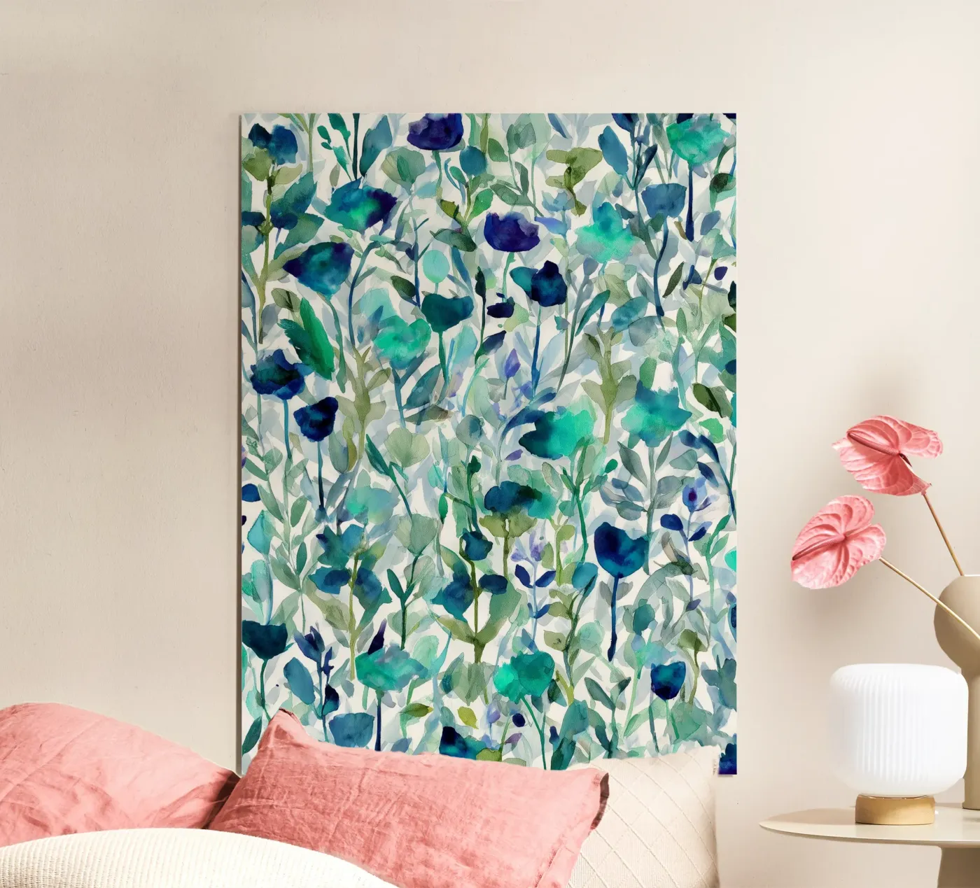 Saffier baldakijn poster van Sophia Calder Studio