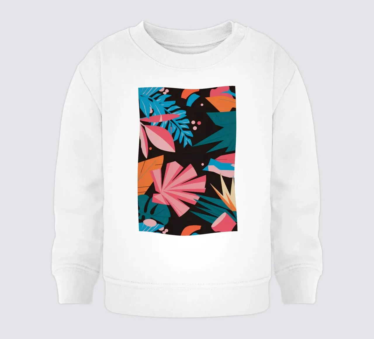 Modello Midnight Tropic felpa neonato da Line Fable