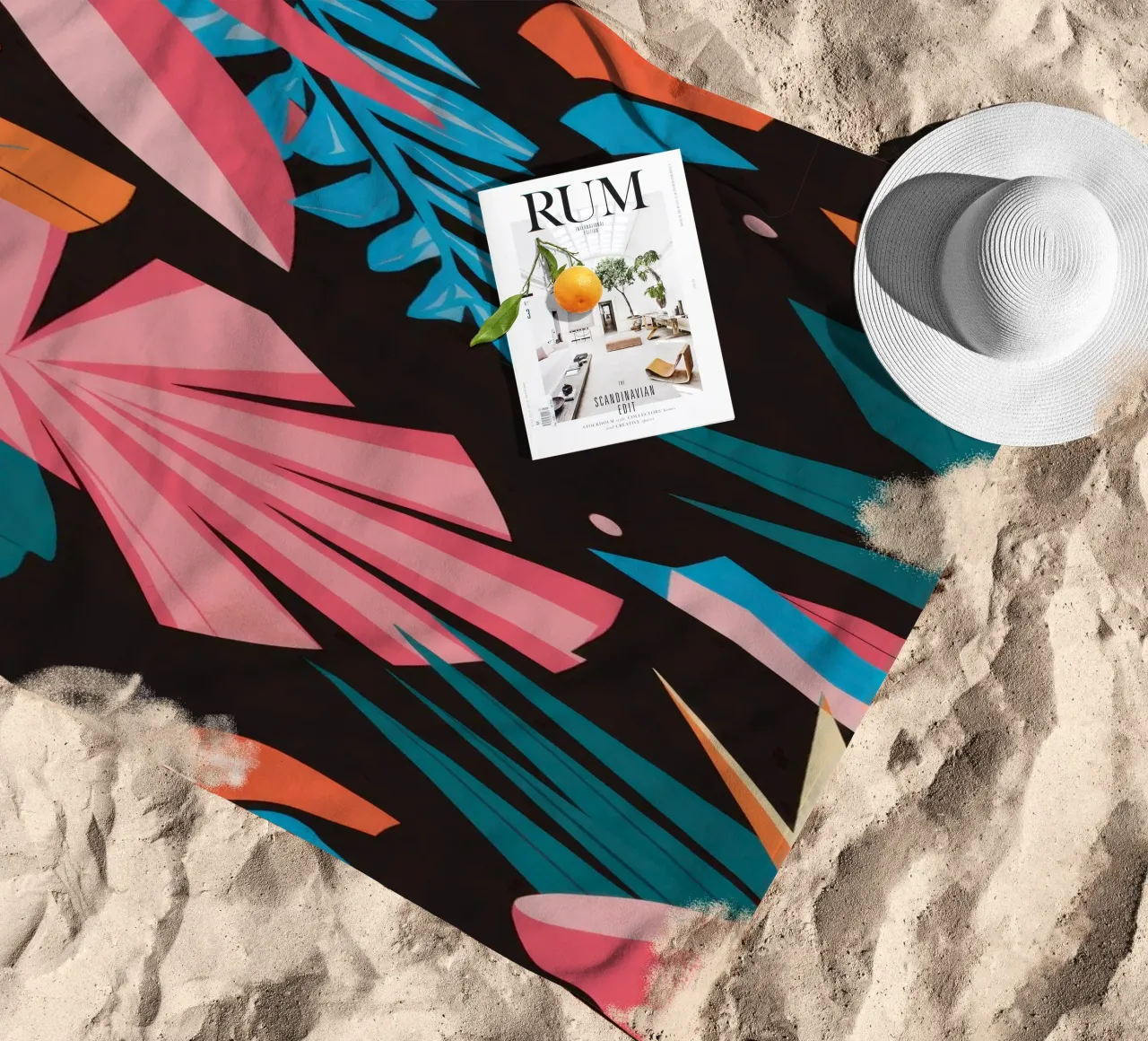 Modello Midnight Tropic telo mare da Line Fable