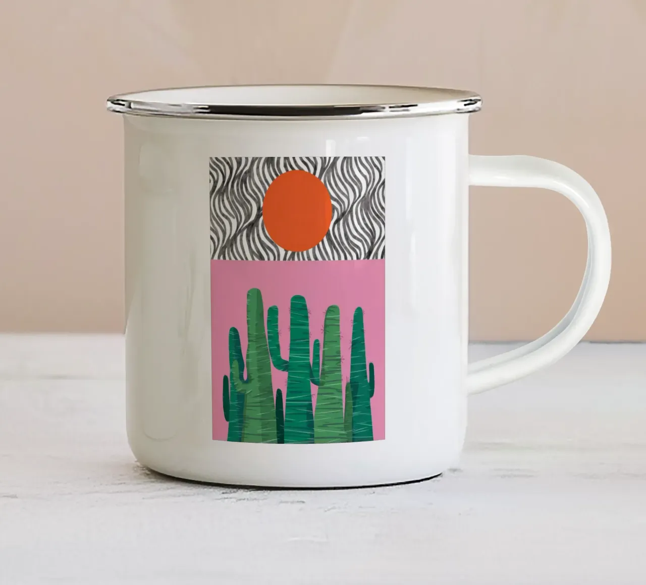 Cactus pop art tazza in smalto da Frosh Pallete