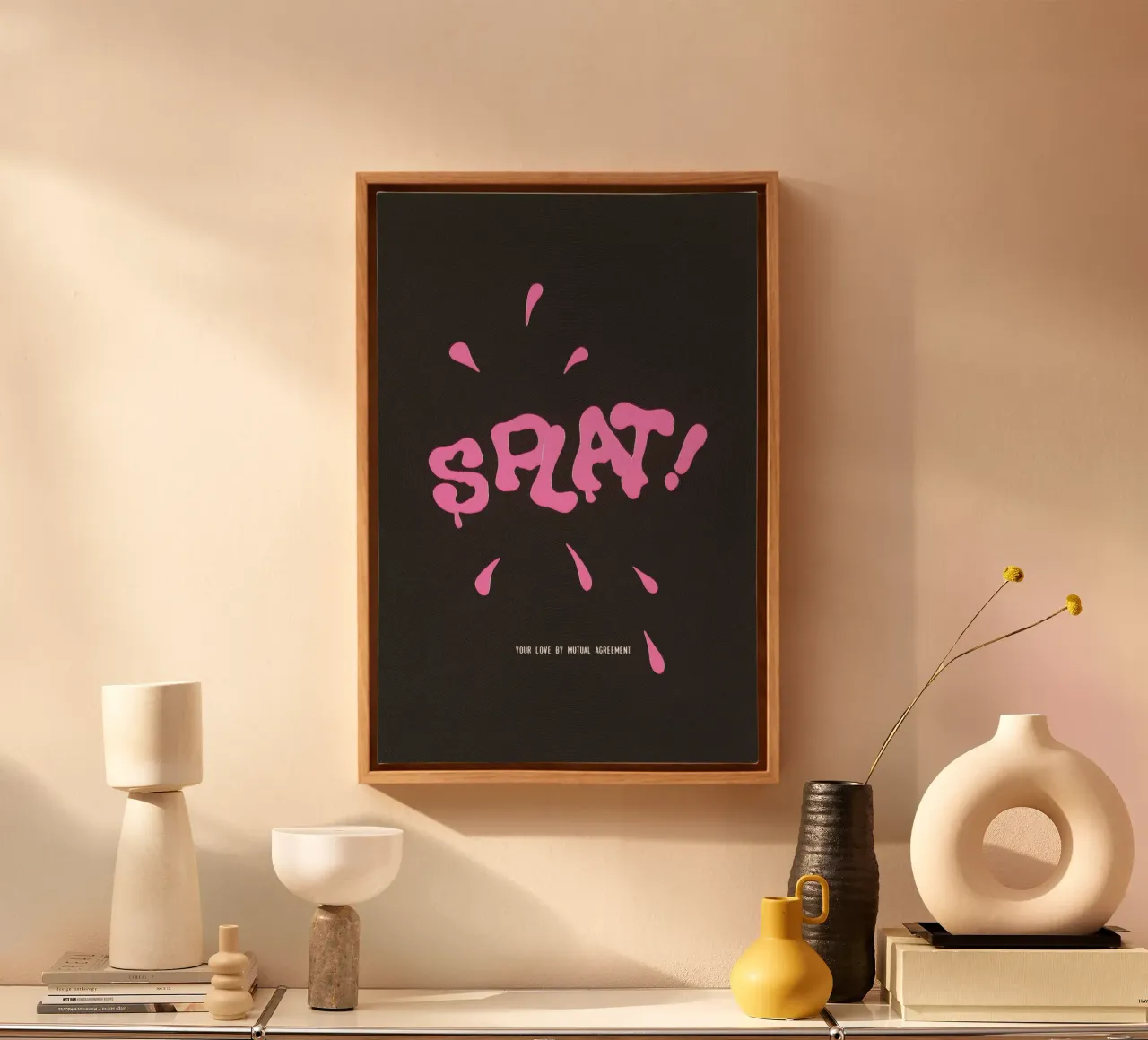 Splat canvas met Baklijst van Jonas Loose