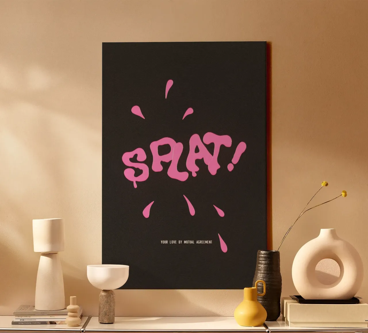 Splat canvas met Baklijst van Jonas Loose