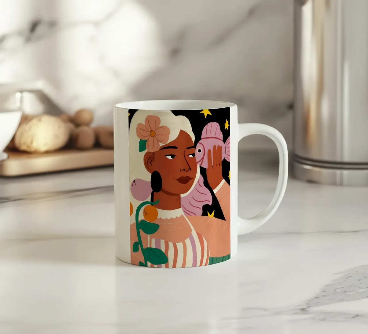 Musa Celeste agli agrumi tazza in ceramica da Lunar Valentina