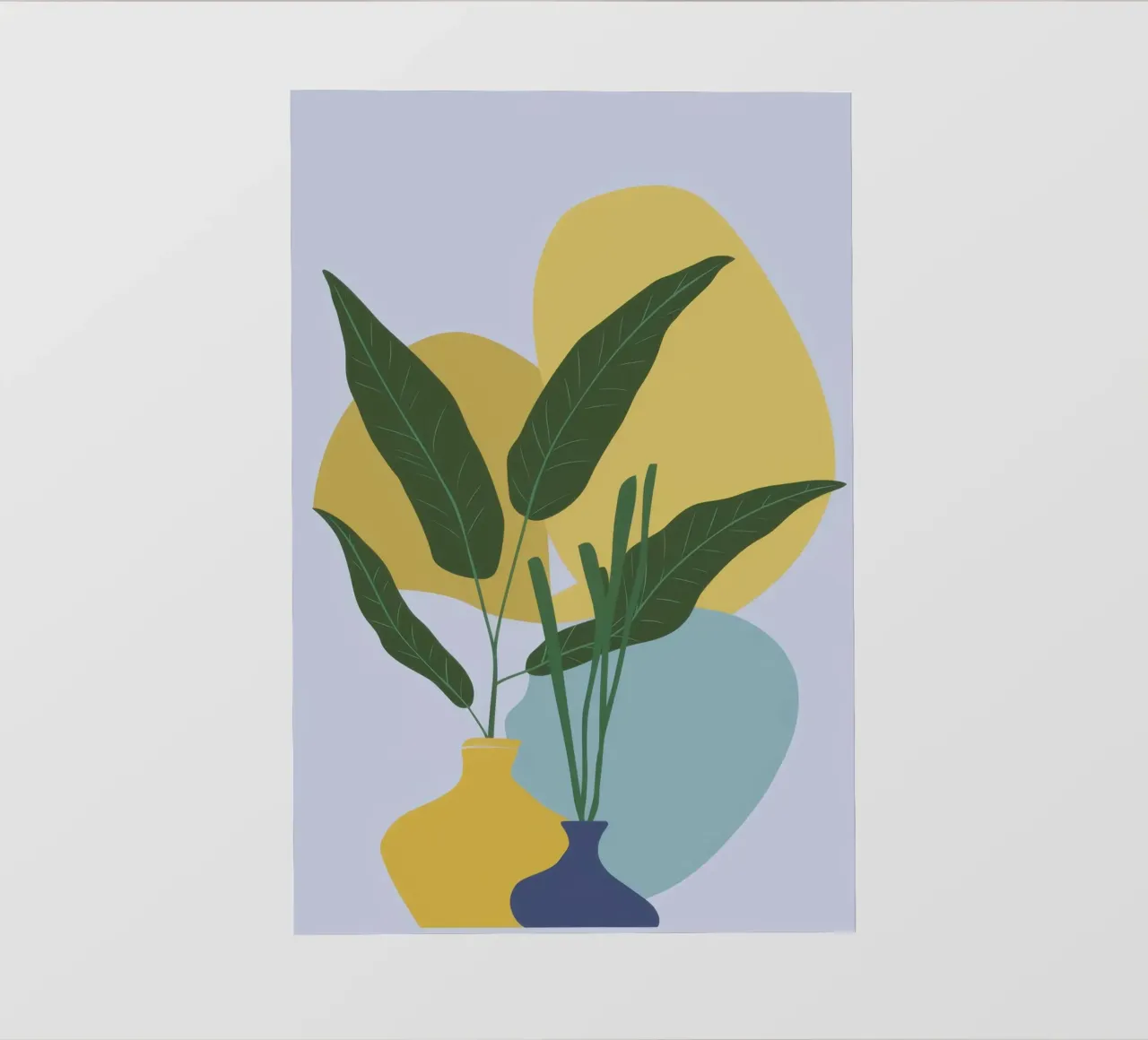 Pianta in vaso minimalista telo in pvc da Line Fable