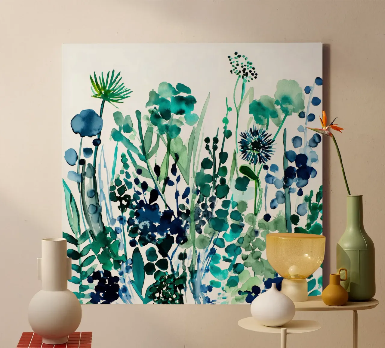 Wilde groei canvas met Baklijst van Sophia Calder Studio