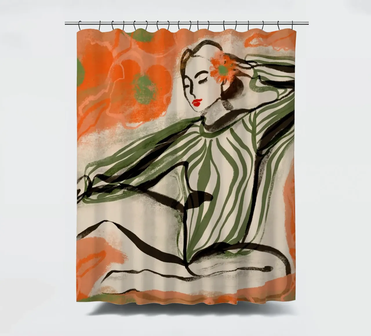 Posing Dancer Duschvorhang von treechild