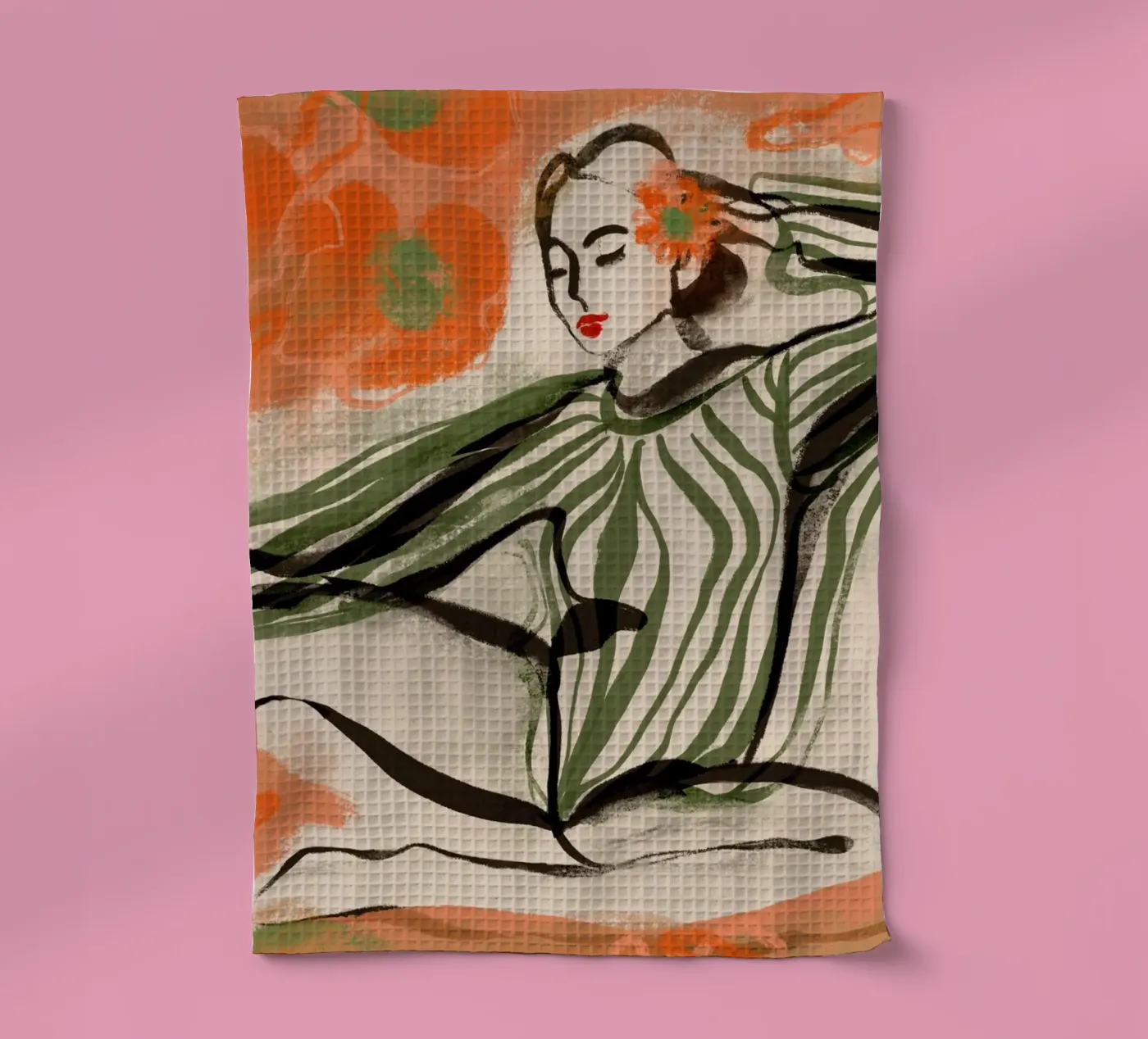 Posing Dancer tea towel by treechild