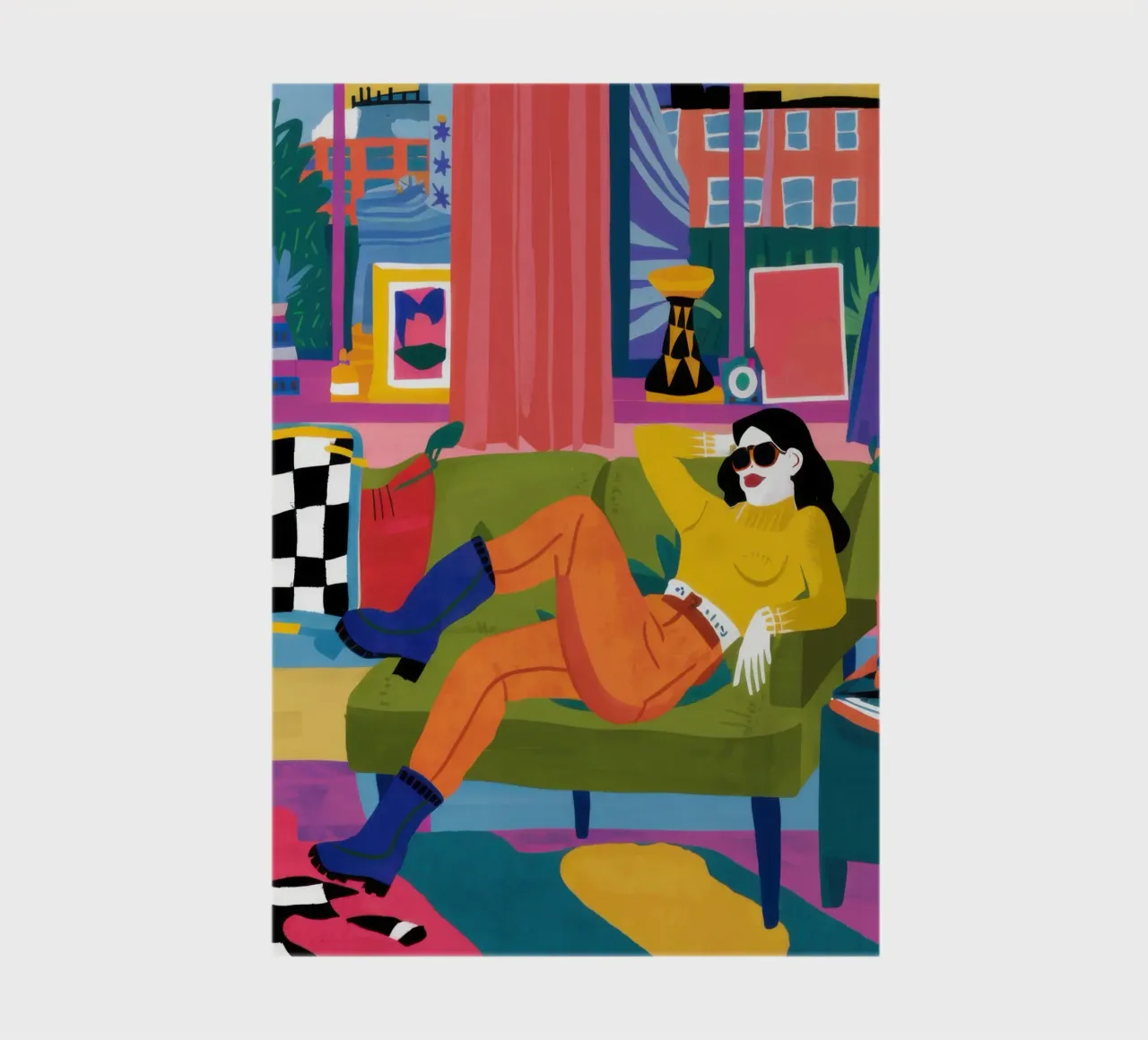 Vibrant Sofa Companions notebook by Lunar Valentina