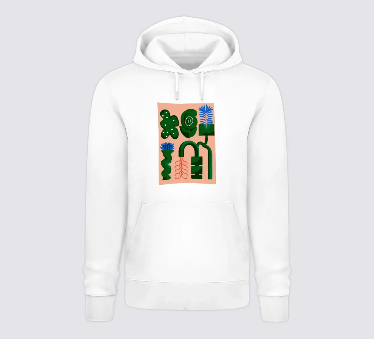 Forme botaniche astratte felpa con cappuccio da Frosh Pallete