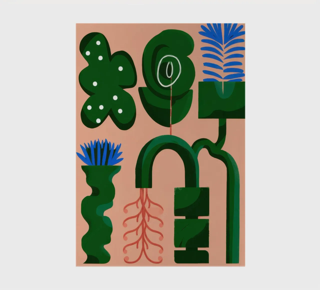 Abstract Botanical Forms notebook by Frosh Pallete